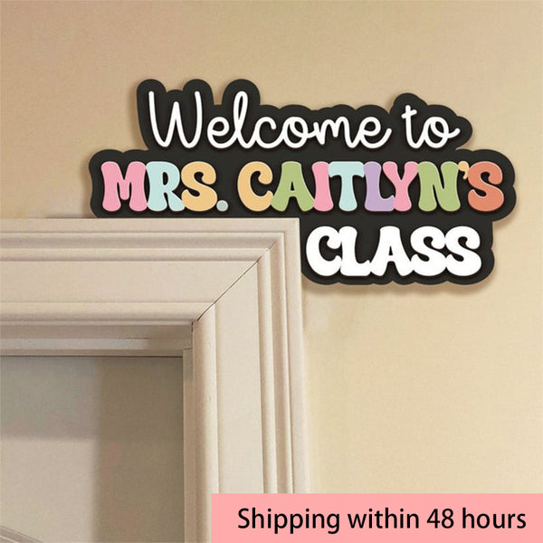 Personalized Teacher Name Doorframe Corner Sign