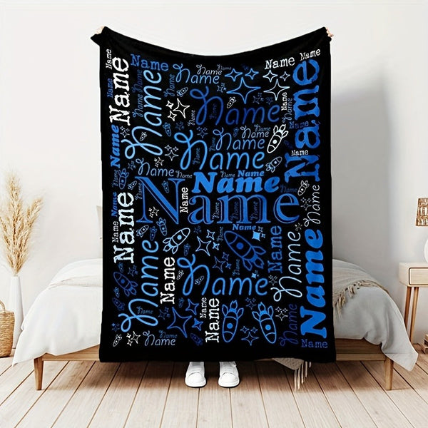 Personalized Flannel Blanket - Custom Name