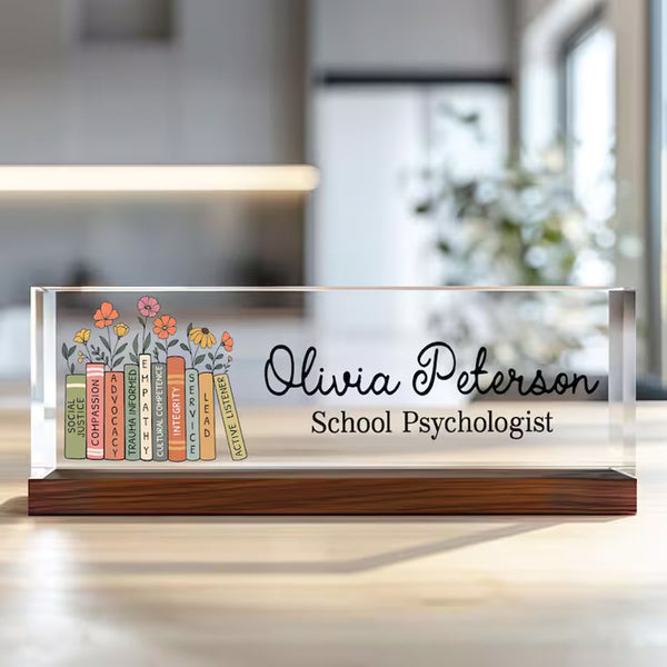 School Psychologist Desk Name Plate, School Psychologist Gifts