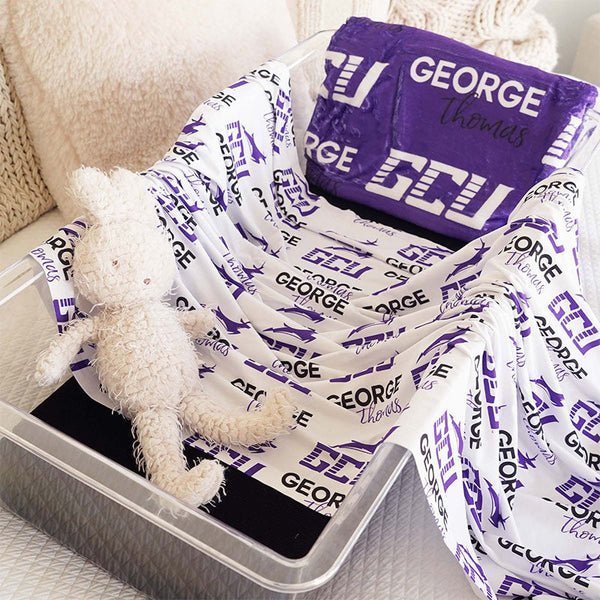 University Logo Personalized kids blanket