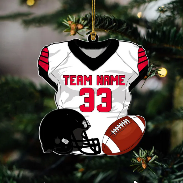 Personalized American Football Uniform 2D Flat Ornament NOT 3D