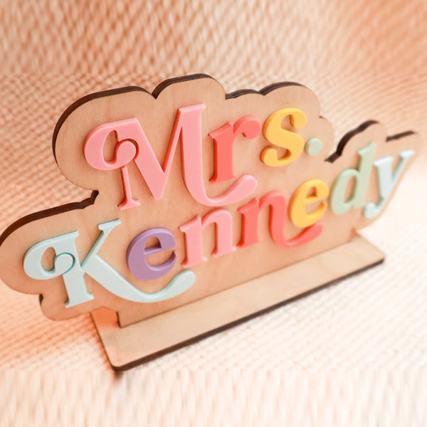 Personalized Teacher Name Sign | Teacher Desk Name Sign
