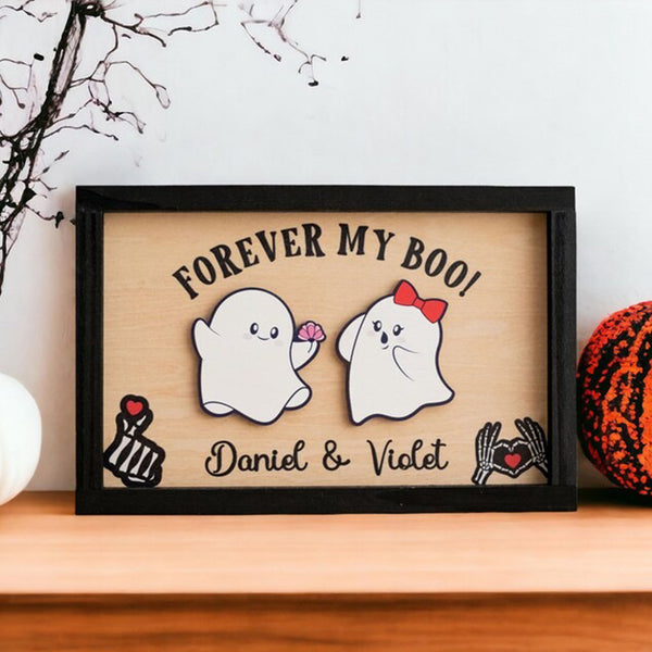 PERSONALIZED Forever My Boo sign, Halloween Decor, Cottagecore decor