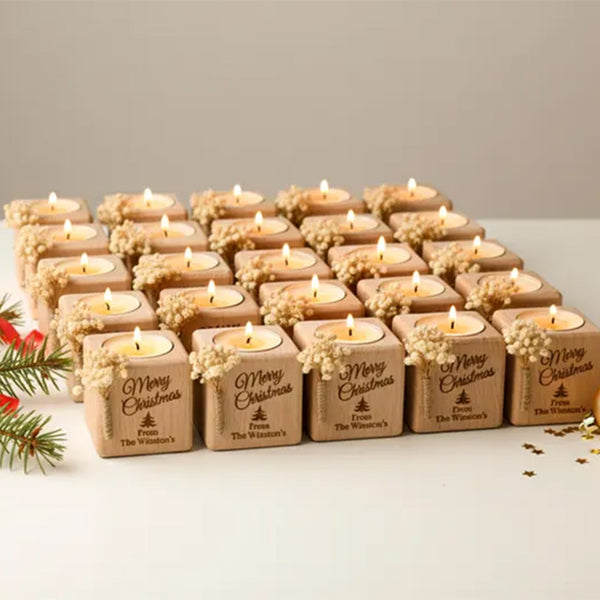 Christmas Candle Favors, Custom Coworker Favors in Bulk