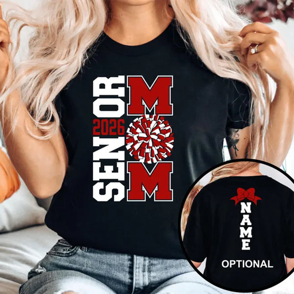 Personalized Class of 2026 Spirit Wear Cheer MOM for Senior Night Shirt