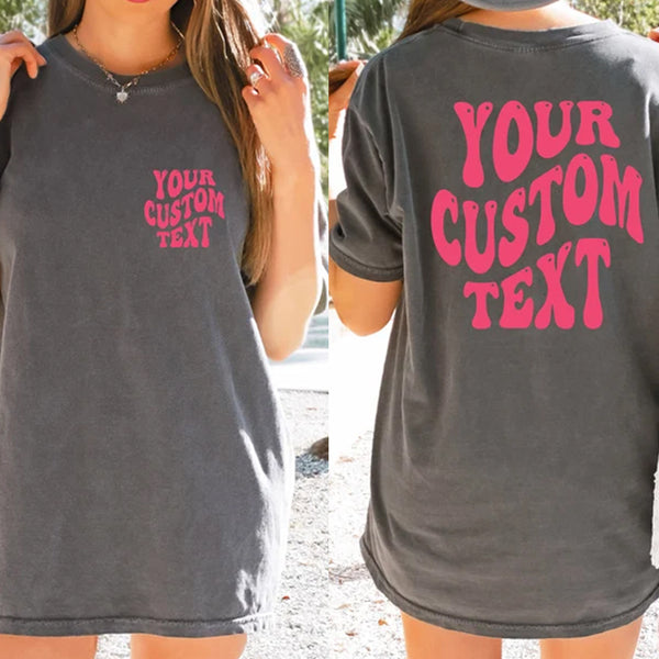 Custom Comfort Colors Shirt, Personalized Text Shirt