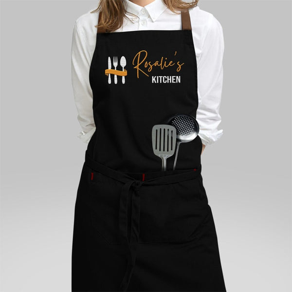Personalized Cooking Apron for Woman Man Kid with Pockets