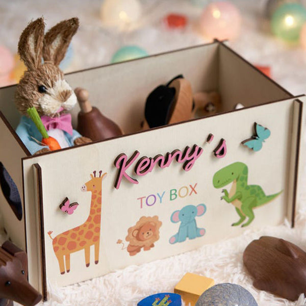Personalized Toy Box for Kids, Custom Baby Gift
