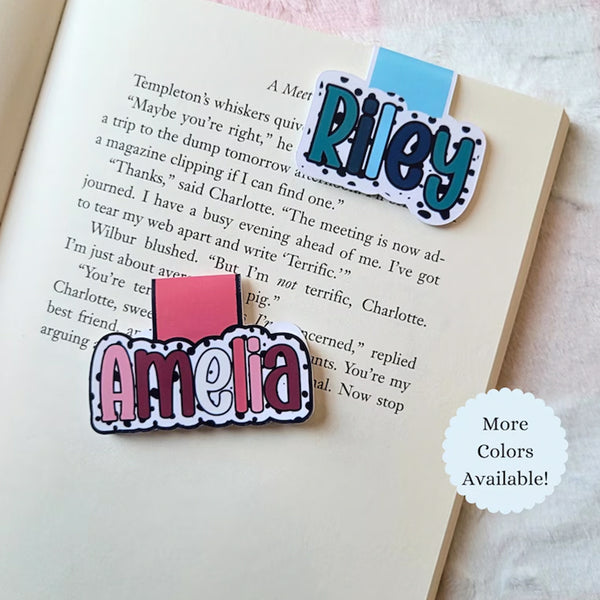 Personalized Name Magnetic Bookmark, Book Lover Gift