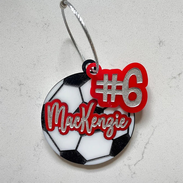 Soccer Bag Tag or keychain