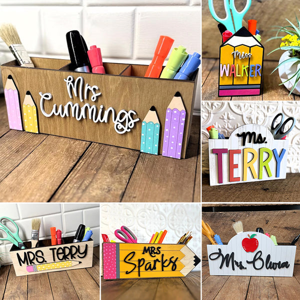 Teacher’s Gift Pencil Holder Desk Organizer