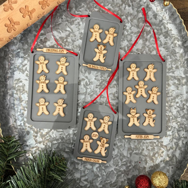 Custom Gingerbread Family Christmas Ornament 2025
