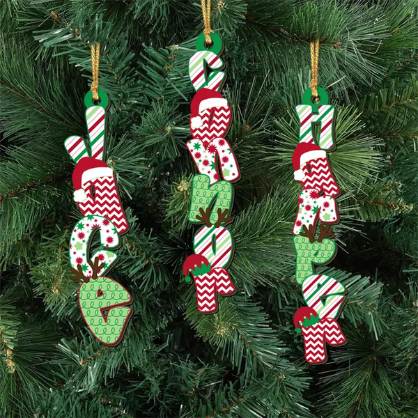 Custom Christmas Name Ornament: Reindeer Stocking Tag