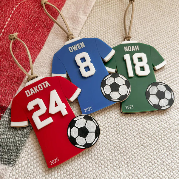 Personalized Soccer Ornament | Custom Soccer Christmas Ornament