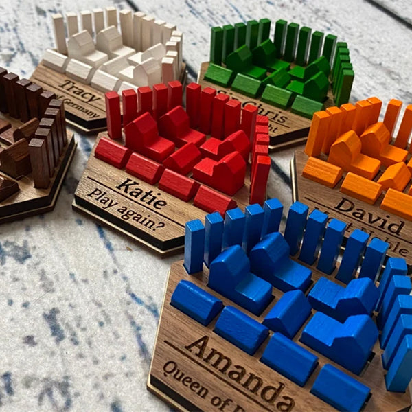 Personalized Game Piece Holders for popular game board