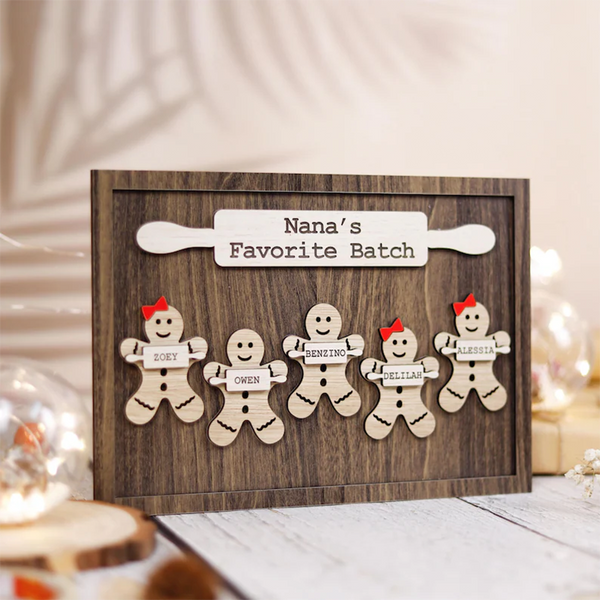 Personalized Gingerbread Christmas Sign