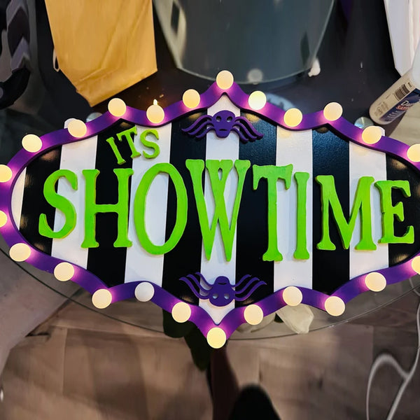 Halloween Door Hanger: 'It's Showtime' Decor