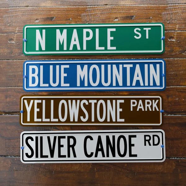 Personalized 4x18 Inch Street Sign