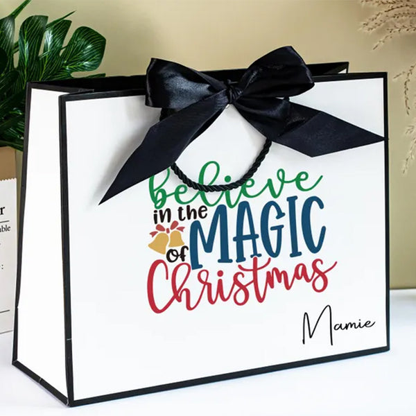 Custom 2025 Christmas Gift Bags, Personalized Women Xmas Gift Bags