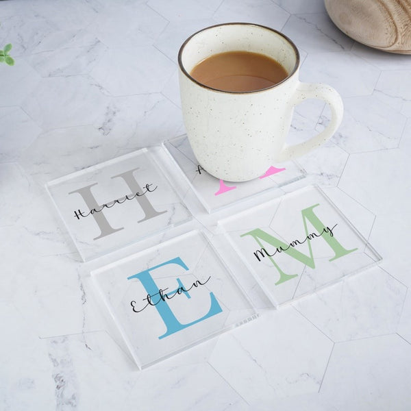 Personalised Football Shirt Coaster, Football Gifts Personalised Initial Coaster