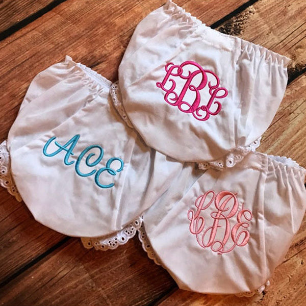 Embroidered Bloomer, Baby Bloomer, Monogramed Bloomer, Monogram Baby Gift