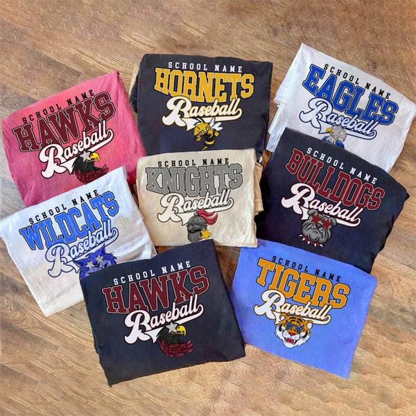 Custom Mascot Shirt, Baseball Mascot Custom Shirt, School Mascot Spirit Shirt