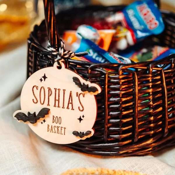 Halloween Name Boo Basket Tag