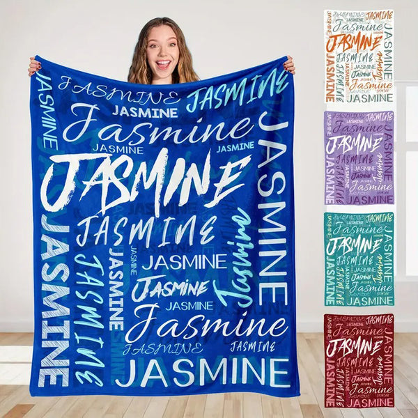 Personalized Custom Name Blanket - Contemporary Design