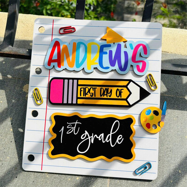 Personalized First Day of School Sign, 1st Day of Preschool