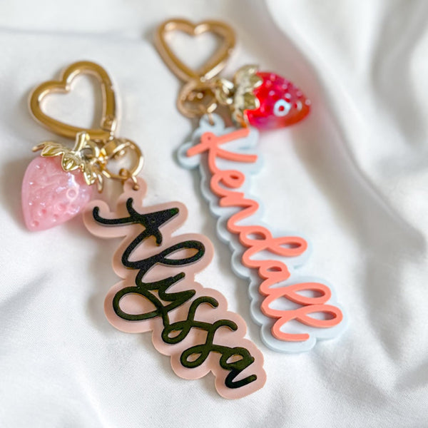 Backpack Name Tag, Acrylic Keychain, Personalized Acrylic Name Tag