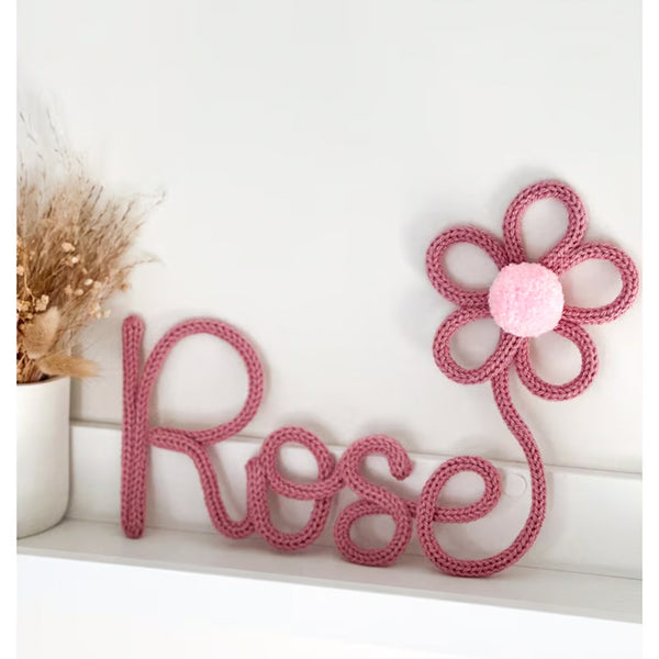 Personalized Knitted Wire Name Sign
