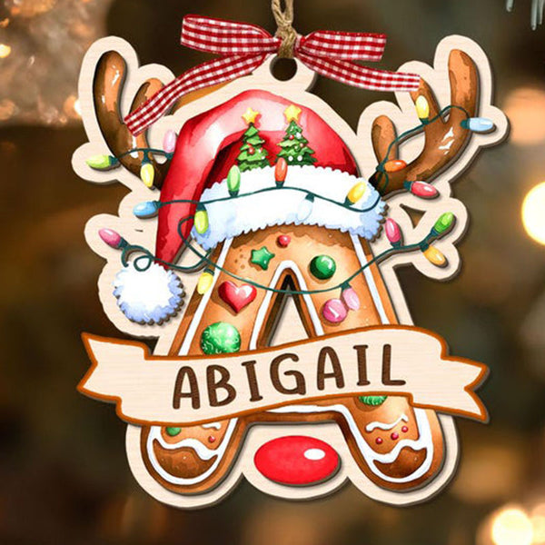 Personalized Gingerbread Letter Name Ornament
