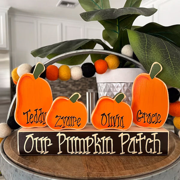 Thanksgiving Block Set Personalized Halloween Block Set Mantle Decor