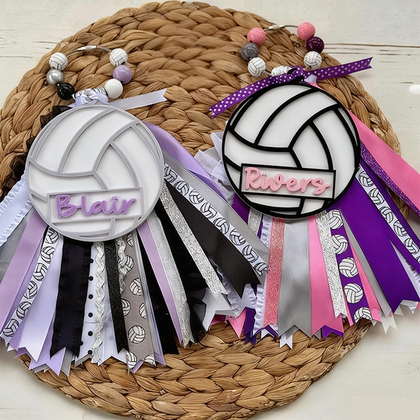 Custom Volleyball Tassel Charm for Bogg Bag