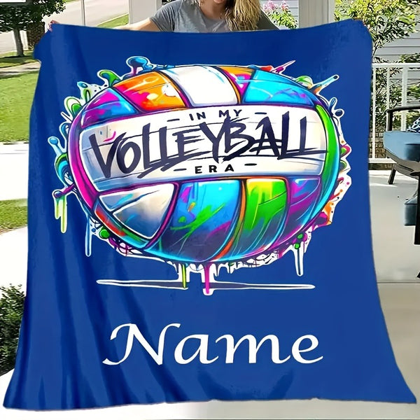 Custom Volleyball Blanket - Personalized Name/Text