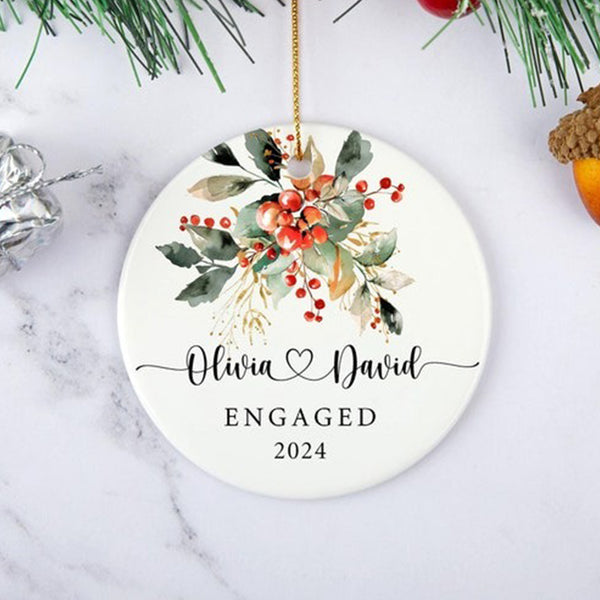 Engaged Ornament 2024, Personalised Engagement Ornament