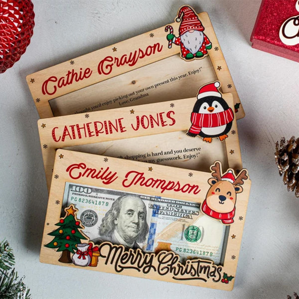 Christmas Money Holder Personalized, Christmas Gift