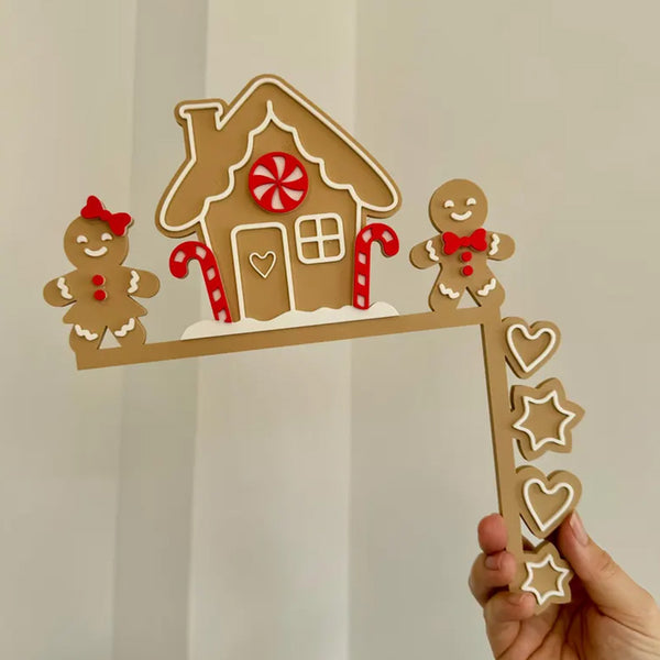 Gingerbread House Christmas Decoration, Door Corner Sign