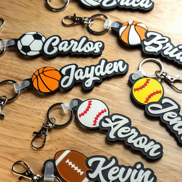 Custom Baseball Bag Tags for keychain | Softball, Football, Basketball, Soccer, Volleyball, Golf