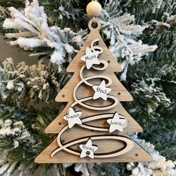 Personalised Family Name Christmas Tree Ornament