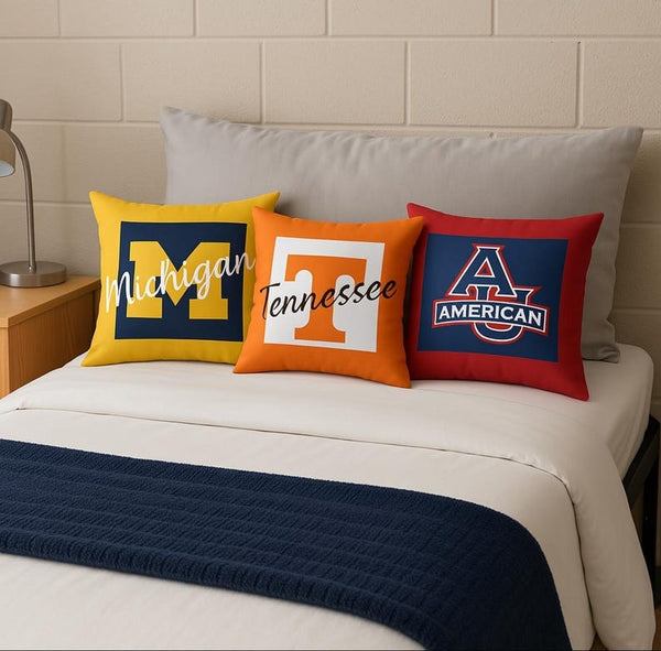 Custom College Throw Pillow