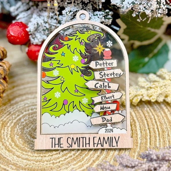 Personalized Family Christmas Ornament 2025, Custom Family Name Christmas Ornament