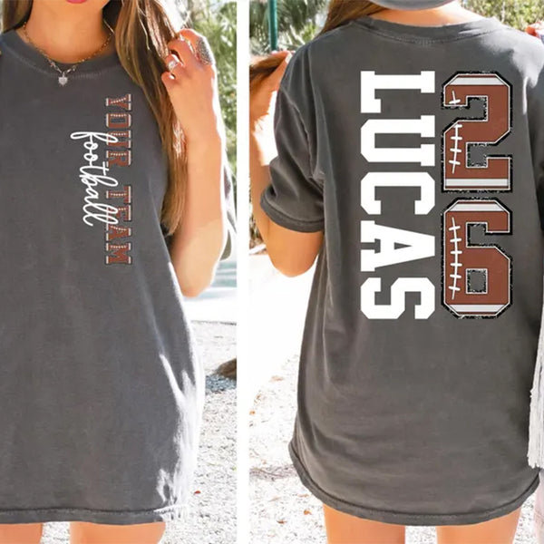 Custom Team Football Shirt With Kids Name & Jersey Number