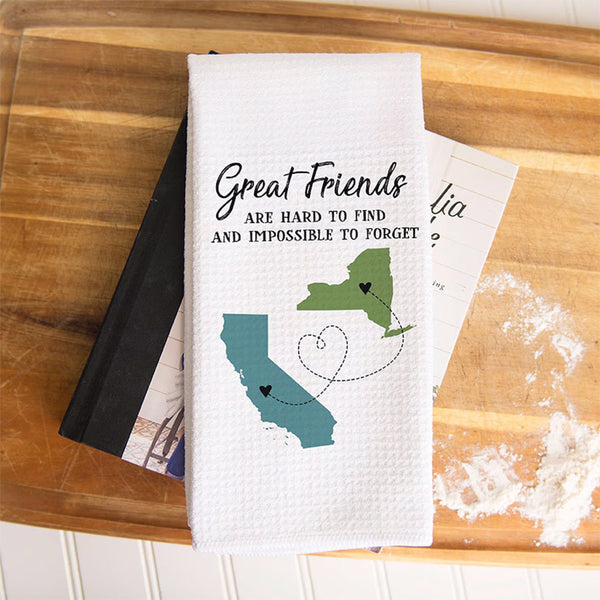 Personalized State to State Dish Towel