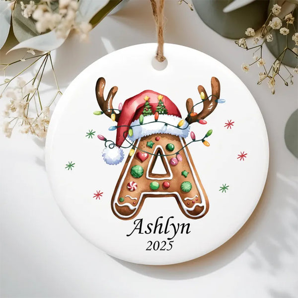Custom Letter ornament, Personalized Christmas ornament 2025