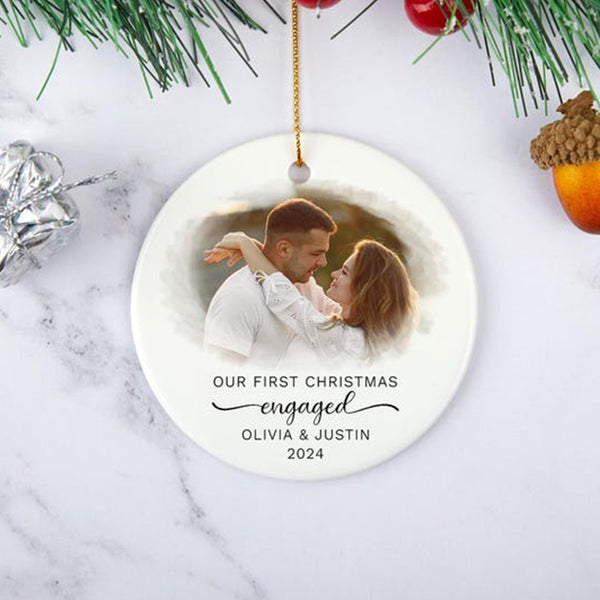 First Christmas Engaged Ornament, Engaged Christmas Ornament