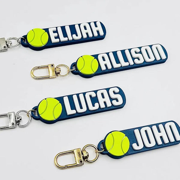 Tennis personalized keychain tennis custom bag tag gifts tennis