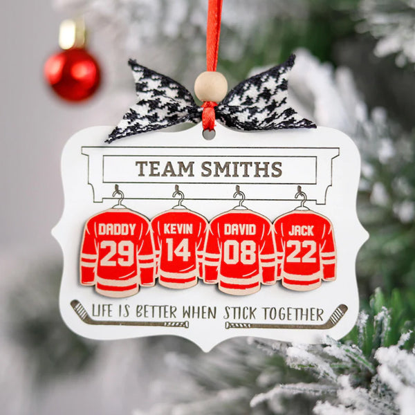 Hockey Ornament Personalized Hockey Family Christmas Gifts