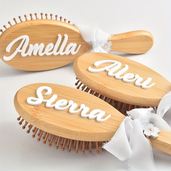 Personalized Anti-Static Hair Brush with Name Engraving