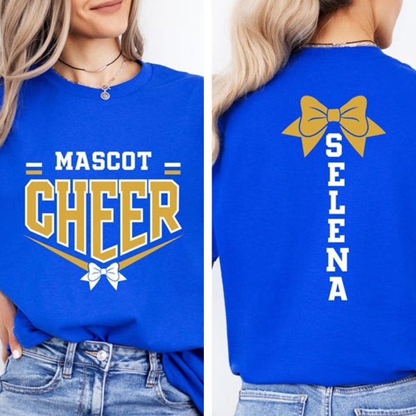 Personalized Cheer Mascot T-Shirt, Team Name Cheer Squad Shirts